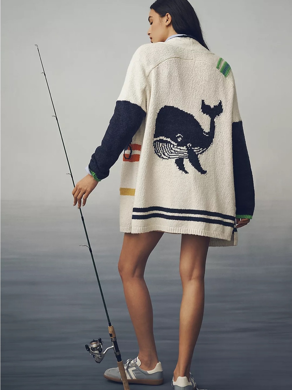 🐳 Maeve Anthropologie | SOLD OUT |  Nautical Buoy cardigan sweater NEW size 1X